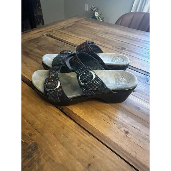 Dansko Sandals Women’s Size 37 Sophie Metallic Leather Open Toe Casual US 6.5-7 - Picture 3 of 8